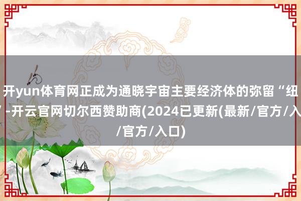 开yun体育网正成为通晓宇宙主要经济体的弥留“纽带”-开云官网切尔西赞助商(2024已更新(最新/官方/入口)